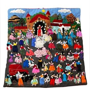 Hand Crafted Colorful Tapestry Art